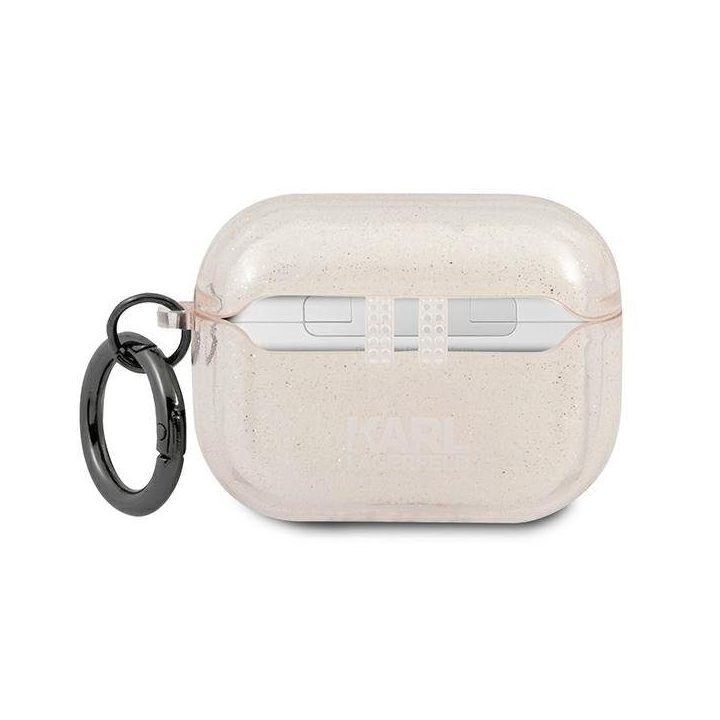 Karl Lagerfeld KLAPUKHGD AirPods Pro dangtelis Glitter Karl`s Head