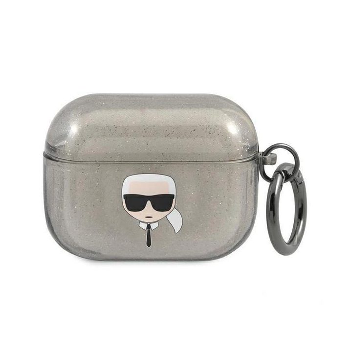 Karl Lagerfeld KLAPUKHGK AirPods Pro dangtelis Glitter Karl`s Head