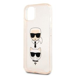 Karl Lagerfeld KLHCP13SKCTUGLGO iPhone 13 mini 5.4 zloto aukso spalvos deklas Glitter Karl`s & Choupette