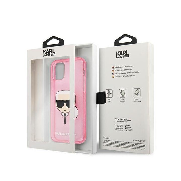 Karl Lagerfeld KLHCP13SKHTUGLP iPhone 13 mini 5.4 deklas Glitter Karl's Head