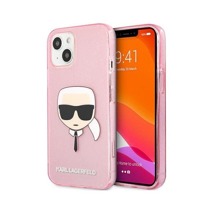 Karl Lagerfeld KLHCP13SKHTUGLP iPhone 13 mini 5.4 deklas Glitter Karl's Head