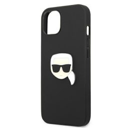 Karl Lagerfeld KLHCP13SPKMK iPhone 13 mini 5,4 juodas deklas Odinis Ikonik Karl`s Head Metal