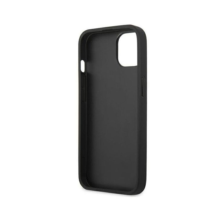 Karl Lagerfeld KLHCP13SPKMP iPhone 13 mini 5,4 rožinis deklas Odinis Ikonik Karl`s Head Metal