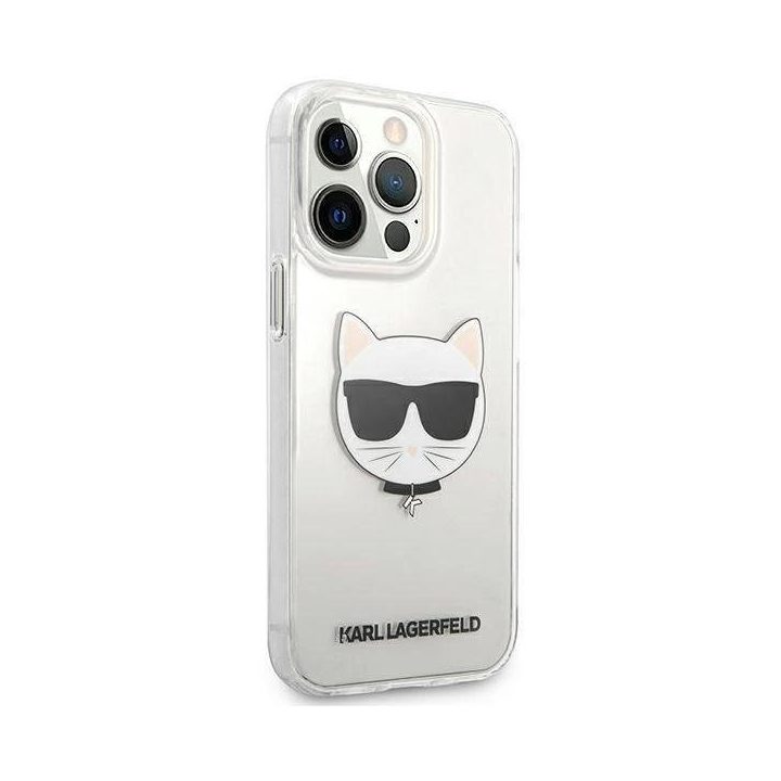 Karl Lagerfeld KLHCP13XCTR iPhone 13 Pro Max 6.7 deklas, skaidrus, Choupette Head