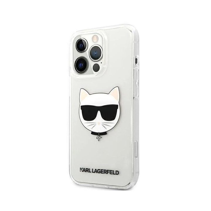 Karl Lagerfeld KLHCP13XCTR iPhone 13 Pro Max 6.7 deklas, skaidrus, Choupette Head