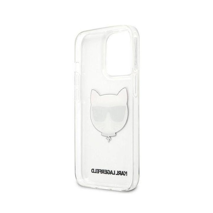 Karl Lagerfeld KLHCP13XCTR iPhone 13 Pro Max 6.7 deklas, skaidrus, Choupette Head