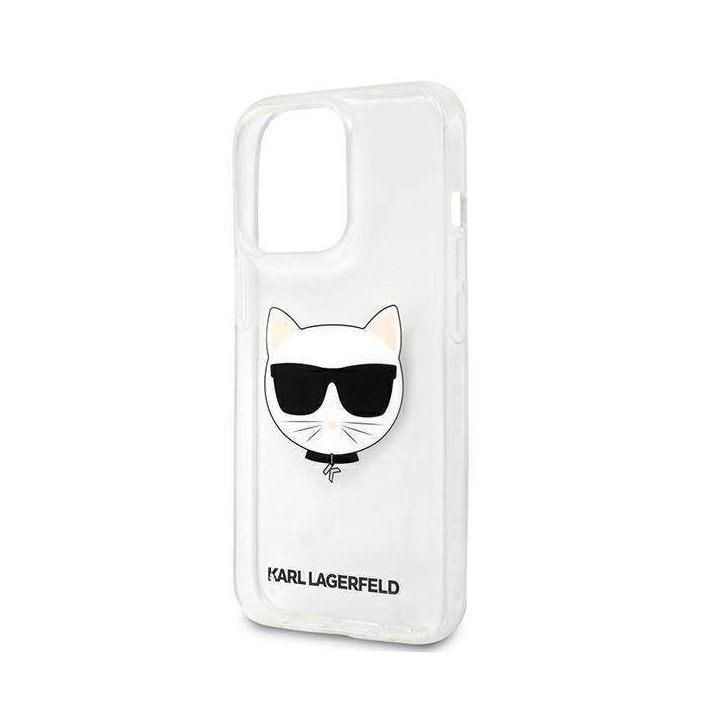 Karl Lagerfeld KLHCP13XCTR iPhone 13 Pro Max 6.7 deklas, skaidrus, Choupette Head