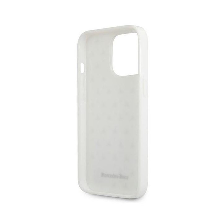 Mercedes MEHCP13LESPWH iPhone 13 Pro / 13 6,1 baltas/baltas deklas Silver Stars Pattern
