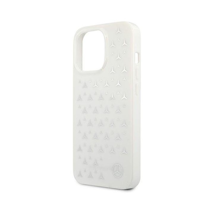 Mercedes MEHCP13LESPWH iPhone 13 Pro / 13 6,1 baltas/baltas deklas Silver Stars Pattern