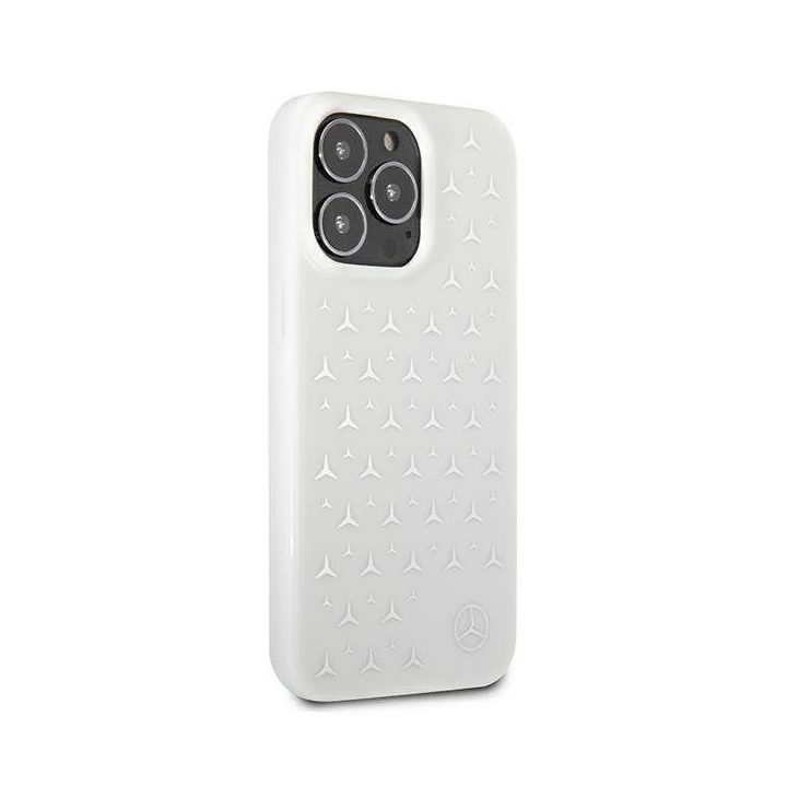 Mercedes MEHCP13LESPWH iPhone 13 Pro / 13 6,1 baltas/baltas deklas Silver Stars Pattern
