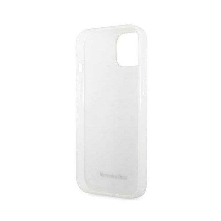 Mercedes MEHCP13MESPWH iPhone 13 6,1 baltos/baltos spalvos deklas Sidabrinis žvaigždžių raštas