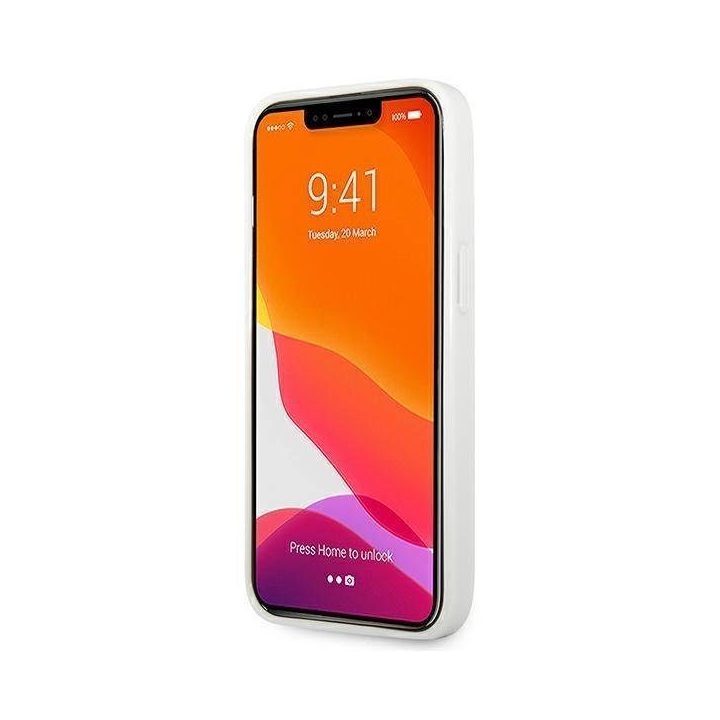 Mercedes MEHCP13MESPWH iPhone 13 6,1 baltos/baltos spalvos deklas Sidabrinis žvaigždžių raštas