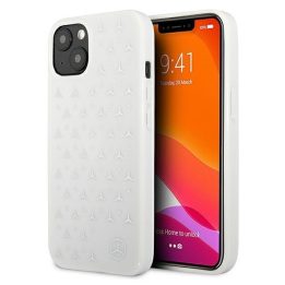 Mercedes MEHCP13SESPWH iPhone 13 mini 5,4 baltas/baltas deklas Sidabrinis žvaigždžių raštas