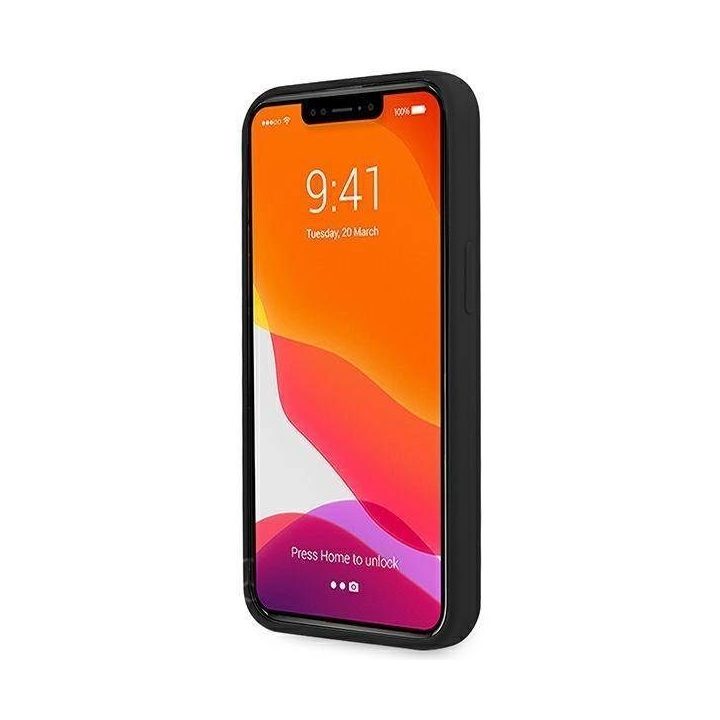 Dėklas BMW BMHCP13MSILBK iPhone 13 6,1 juodas/juodas deklas Silikono parašas