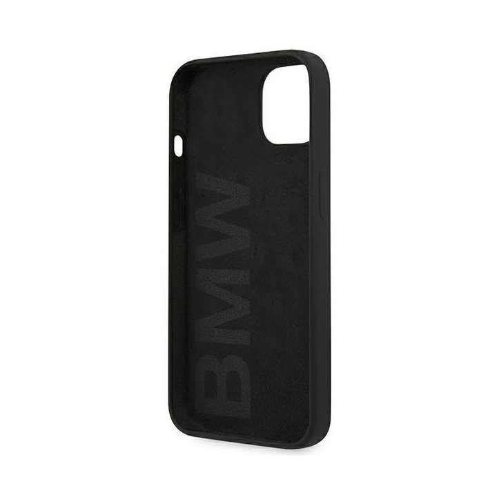 Dėklas BMW BMHCP13SSILBK iPhone 13 mini 5,4 Juodos spalvos/juodas deklas Silikoninis parašas