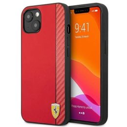 Ferrari FESAXHCP13SRE iPhone 13 mini 5.4 raudonas/raudonas deklas On Track Carbon Stripe