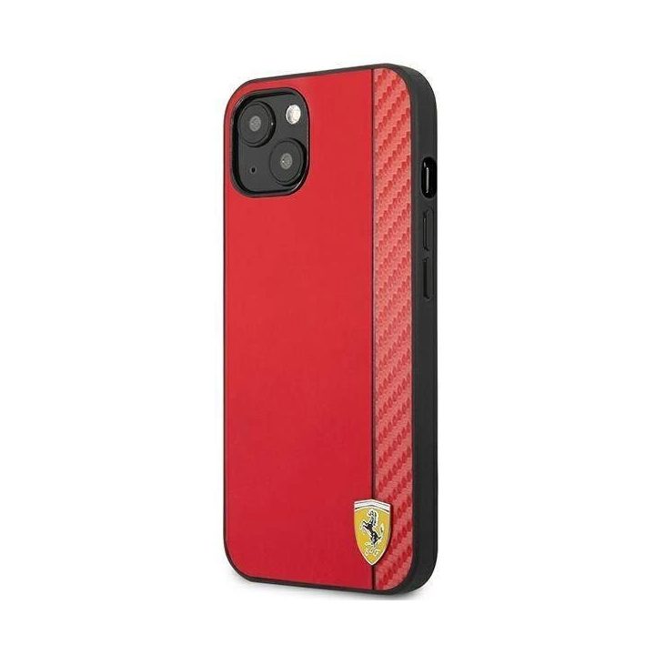 Ferrari FESAXHCP13SRE iPhone 13 mini 5.4 raudonas/raudonas deklas On Track Carbon Stripe