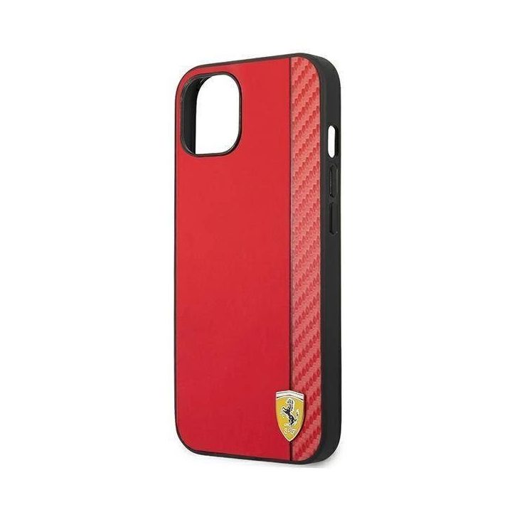 Ferrari FESAXHCP13SRE iPhone 13 mini 5.4 raudonas/raudonas deklas On Track Carbon Stripe