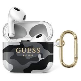 Guess GUA3UCAMG AirPods 3 dangtelis juodas/juodas Camo kolekcija