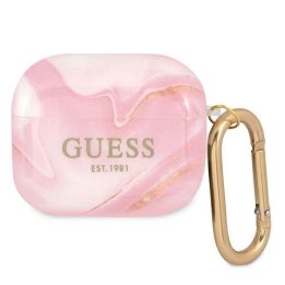 Guess GUA3UNMP AirPods 3 dangtelis rožinis/rožinis Marmuro kolekcija