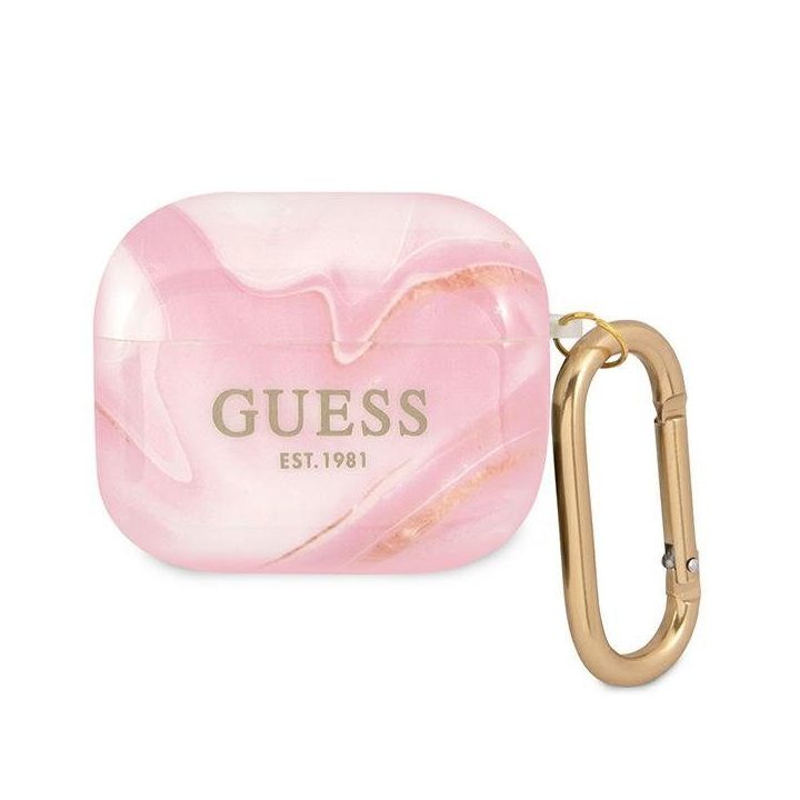 Guess GUA3UNMP AirPods 3 dangtelis rožinis/rožinis Marmuro kolekcija