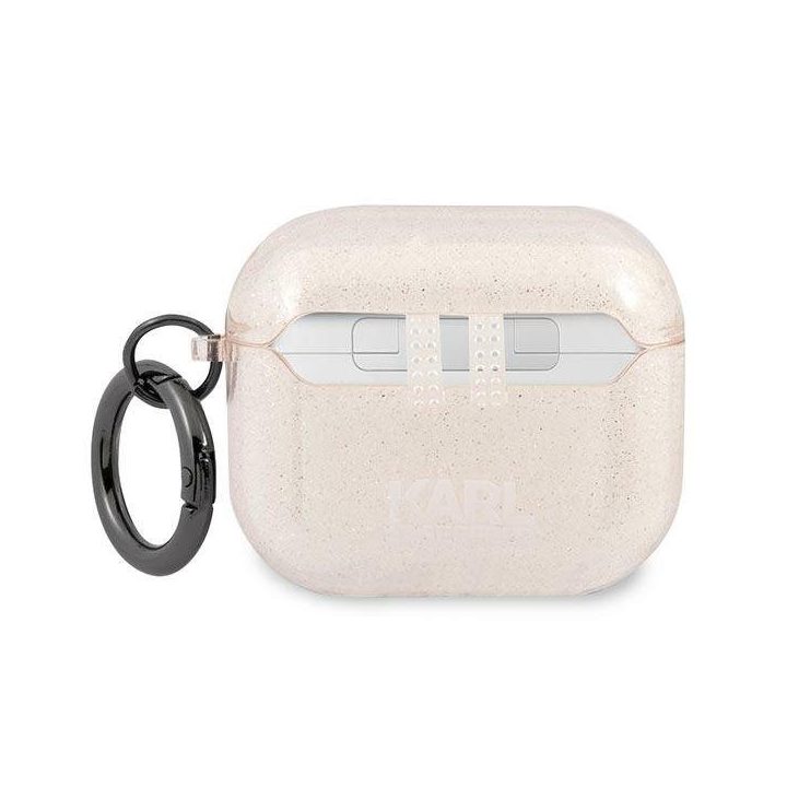 Karl Lagerfeld KLA3UKHGD AirPods 3 dangtelis złoty/gold Glitter Karl`s Head