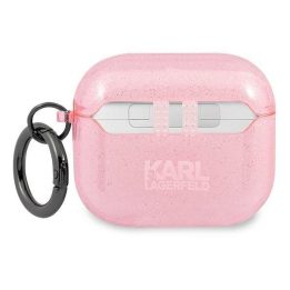 Karl Lagerfeld KLA3UKHGP AirPods 3 dangtelis różowy/pink Glitter Karl`s Head