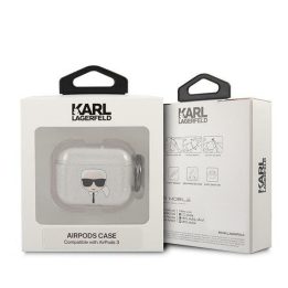 Karl Lagerfeld KLA3UKHGS AirPods 3 dangtelis sidabrinis/ sidabrinis Glitter Karl`s Head