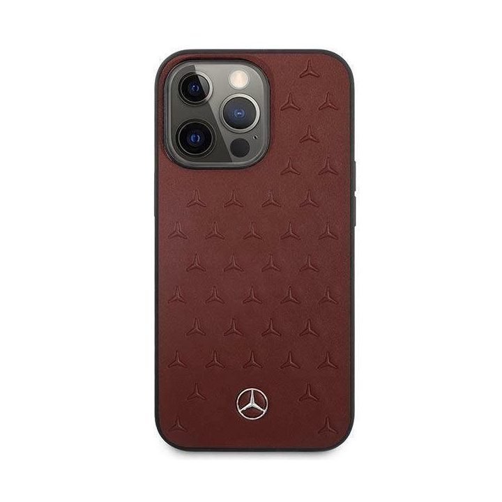 Mercedes MEHCP13LPSQRE iPhone 13 Pro / 13 6,1 czerwony/raudonas deklas Odinis žvaigždžių raštas