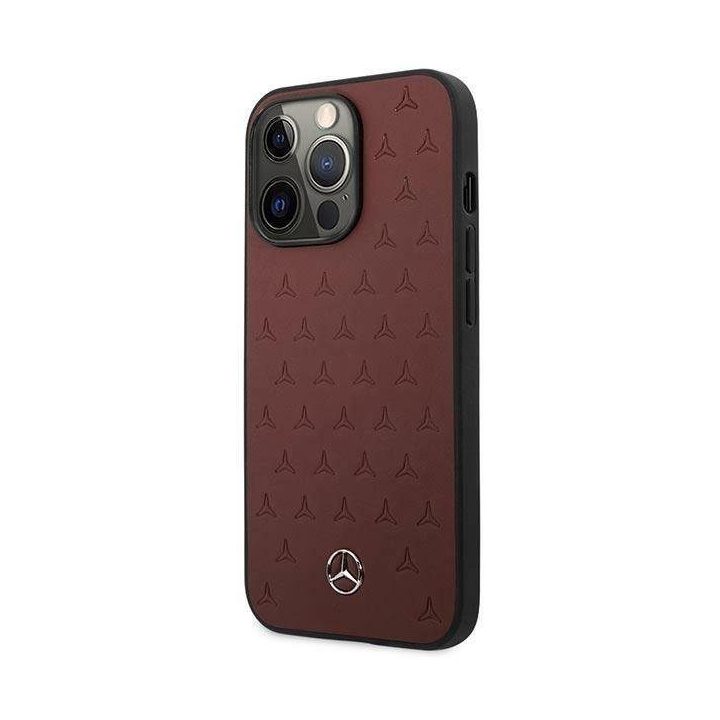 Mercedes MEHCP13LPSQRE iPhone 13 Pro / 13 6,1 czerwony/raudonas deklas Odinis žvaigždžių raštas