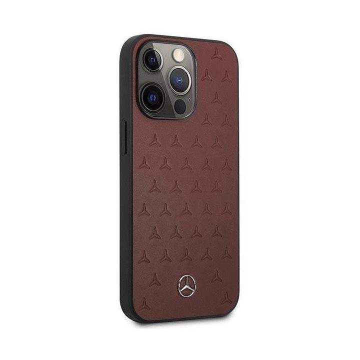 Mercedes MEHCP13LPSQRE iPhone 13 Pro / 13 6,1 czerwony/raudonas deklas Odinis žvaigždžių raštas