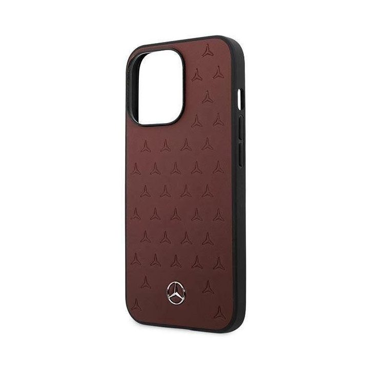 Mercedes MEHCP13LPSQRE iPhone 13 Pro / 13 6,1 czerwony/raudonas deklas Odinis žvaigždžių raštas
