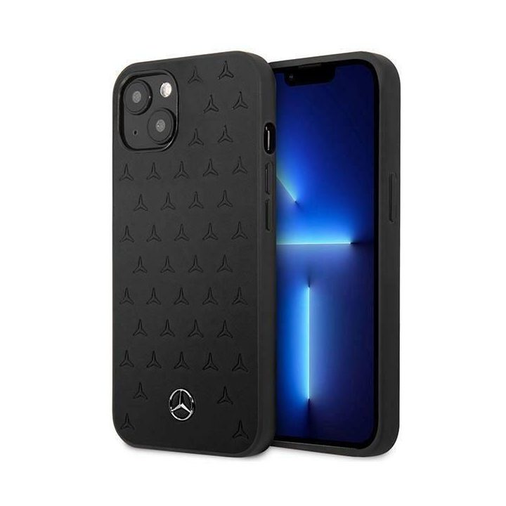 Mercedes MEHCP13SPSQBK iPhone 13 mini 5,4 juodos/juodos spalvos deklas Odinis žvaigždžių raštas