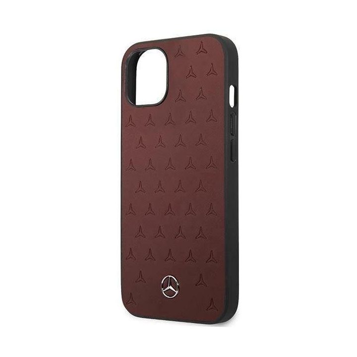 Mercedes MEHCP13SPSQRE iPhone 13 mini 5,4 czerwony/raudonas deklas Odinis žvaigždžių raštas