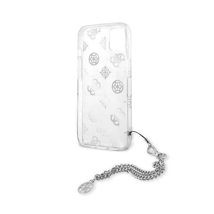 Guess GUHCP13SKPESI iPhone 13 mini 5,4 sidabro/ sidabro spalvos deklas Peony Chain Collection