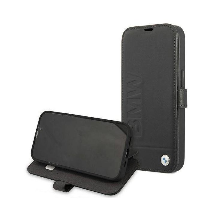 Dėklas BMW BMFLBKP13SSLLBK iPhone 13 mini 5,4 Juodos spalvos/black knyga Parašas