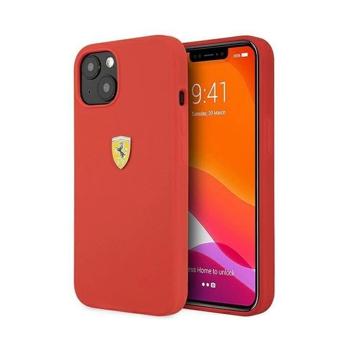 Ferrari FESSIHCP13SRE iPhone 13 mini 5.4 raudonas/raudonas deklas Silikonas