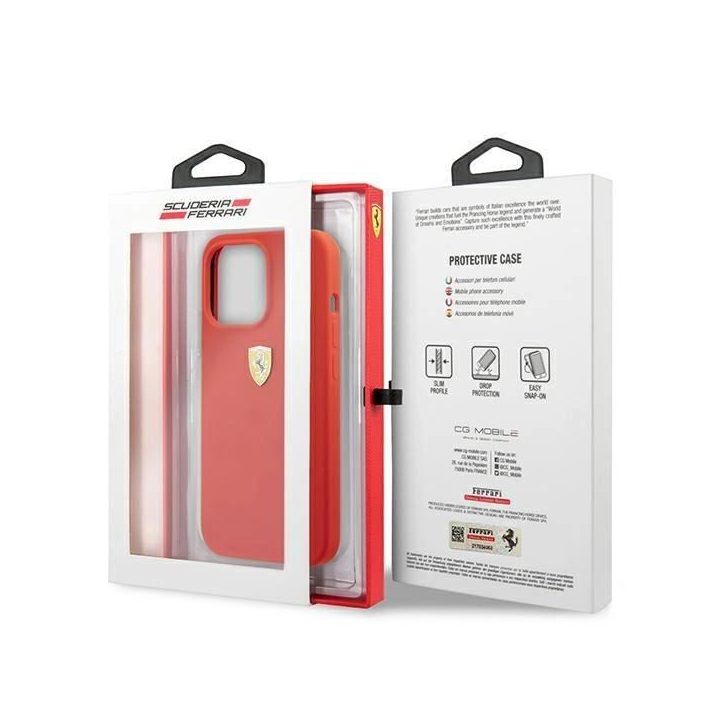 Ferrari FESSIHCP13XRE iPhone 13 Pro Max 6,7 raudonas/raudonas deklas Silikonas