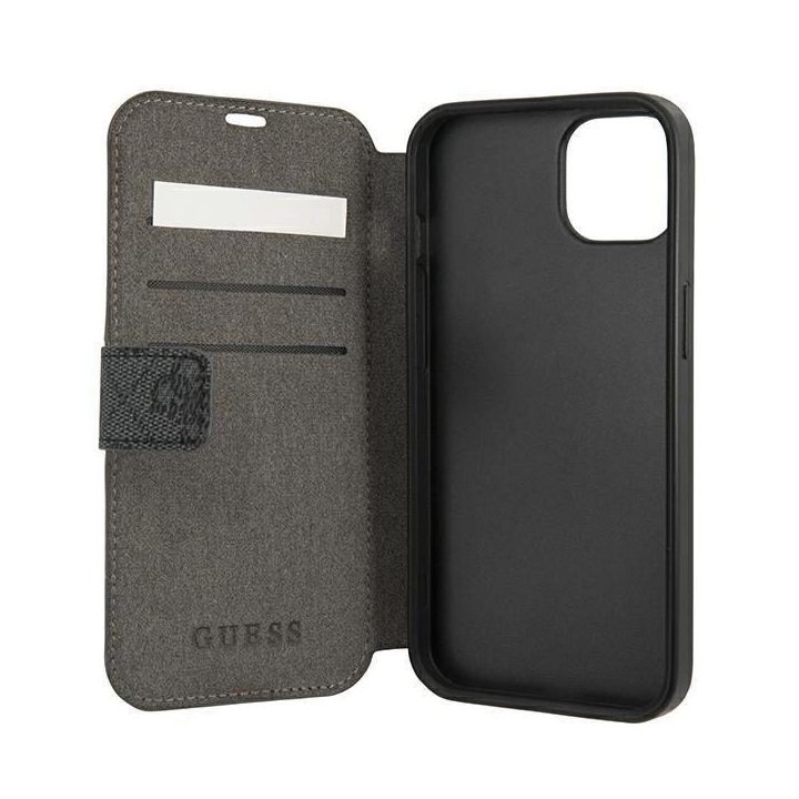 Guess GUBKP13S4GDGR iPhone 13 mini 5.4 pilka/pilka knyga 4G Stripe