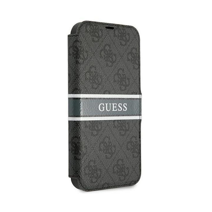 Guess GUBKP13S4GDGR iPhone 13 mini 5.4 pilka/pilka knyga 4G Stripe