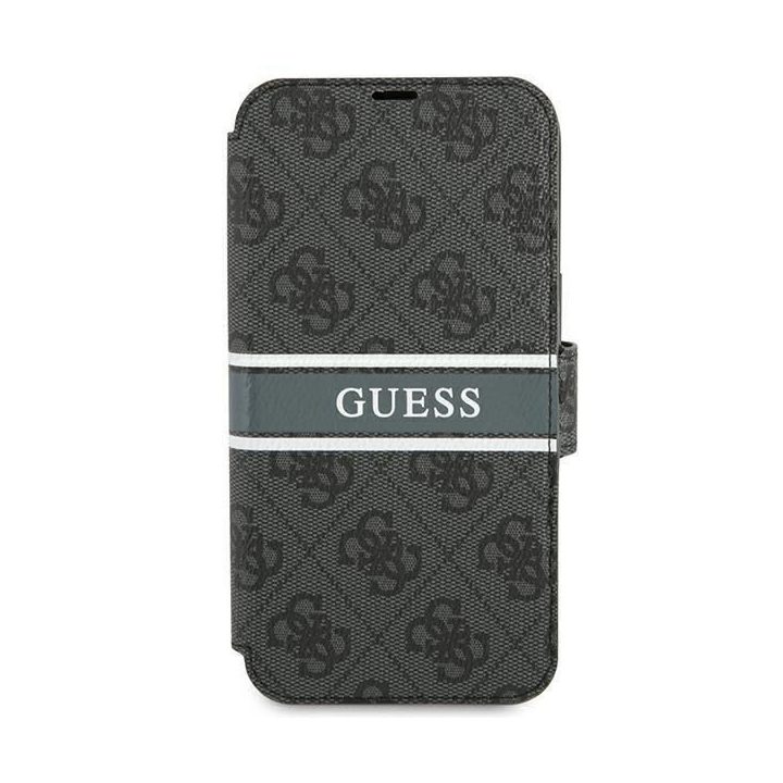 Guess GUBKP13S4GDGR iPhone 13 mini 5.4 pilka/pilka knyga 4G Stripe