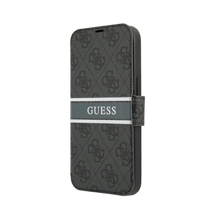 Guess GUBKP13S4GDGR iPhone 13 mini 5.4 pilka/pilka knyga 4G Stripe