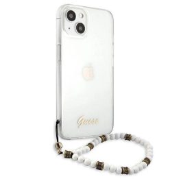 Guess GUHCP13MKPSWH iPhone 13 6,1 permatomas deklas White Pearl
