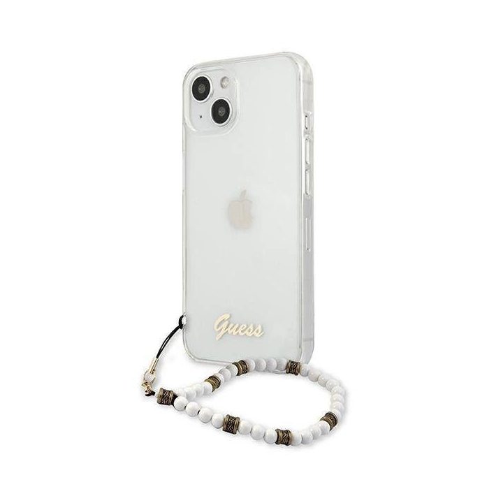 Guess GUHCP13MKPSWH iPhone 13 6,1 permatomas deklas White Pearl