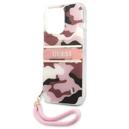Guess GUHCP13XKCABPI iPhone 13 Pro Max 6,7 rožinės/rožinės spalvos deklas Camo Strap Collection