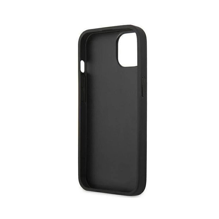 Karl Lagerfeld KLHCP13SOKPK iPhone 13 mini 5,4 Juodos spalvos/juodas deklas Saffiano Ikonik Karl`s Patch