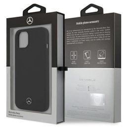 Mercedes MEHCP13SSILBK iPhone 13 mini 5,4 Juodos spalvos/juodas deklas Silikoninė linija