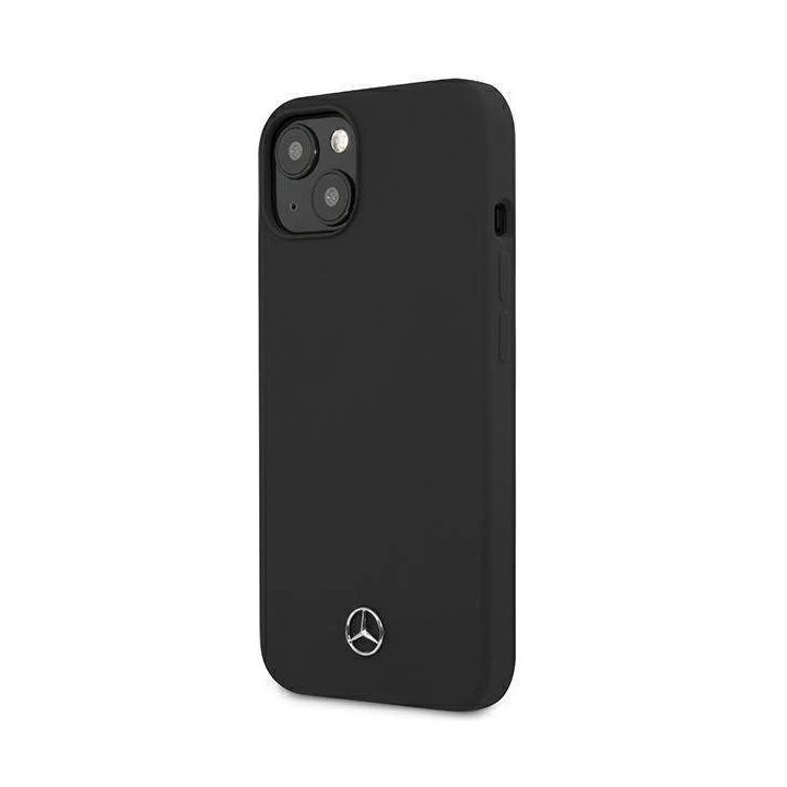 Mercedes MEHCP13SSILBK iPhone 13 mini 5,4 Juodos spalvos/juodas deklas Silikoninė linija