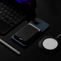 Spigen VALENTINUS MAGSAFE UNIVERSALUS MAGNETINIS KORTELIŲ LAIKIKIKLIS BLACK