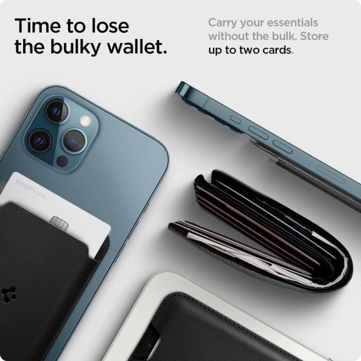 Spigen VALENTINUS MAGSAFE UNIVERSALUS MAGNETINIS KORTELIŲ LAIKIKIKLIS BLACK
